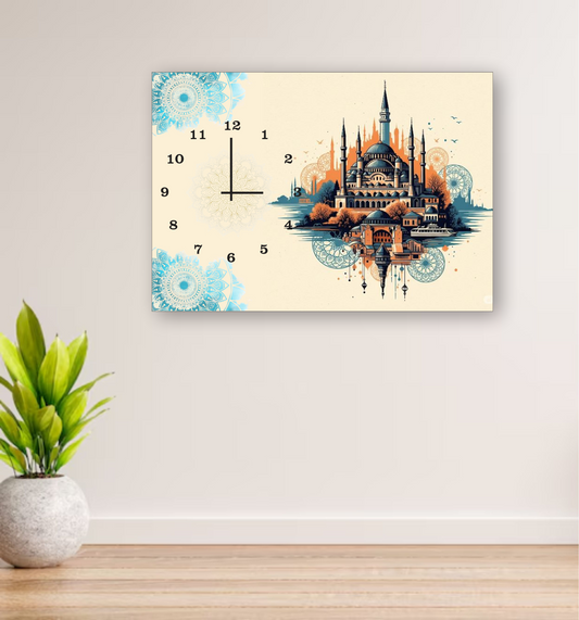 Modern Digital Printed Wall Clock